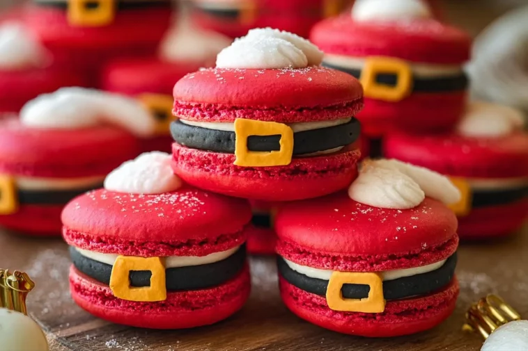 Santa Claus Macarons Festive Display