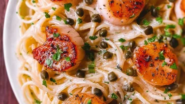 Delicious Scallop Spaghetti in White Wine Sauce