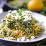Irresistible Spanakopita Pasta (Spanakopasta!) on a Plate