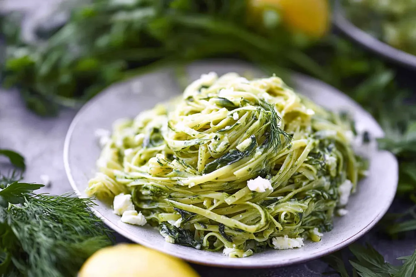 Spanakopita Pasta (Spanakopasta!)