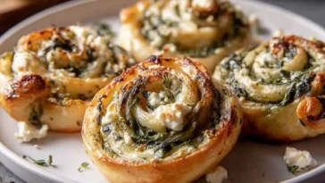 Delicious Spinach Artichoke Swirls Ready for Serving