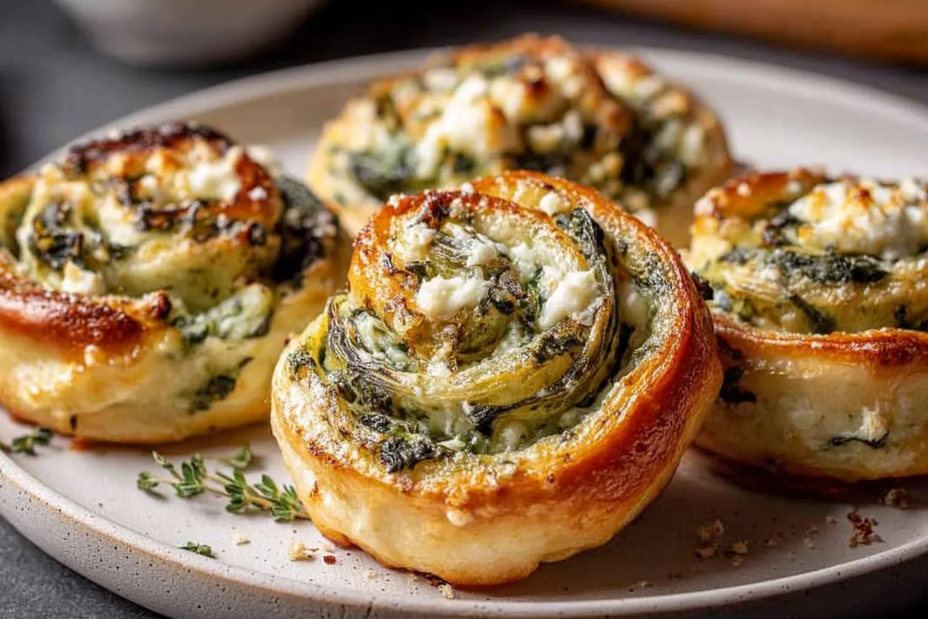 Spinach Artichoke Swirls – Easy Party Appetizer Recipe