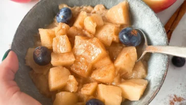 Delicious Stewed Apples With Ginger And Cinnamon in a Bowl