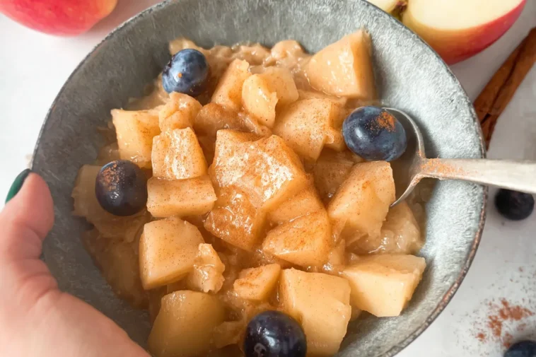 Delicious Stewed Apples With Ginger And Cinnamon in a Bowl