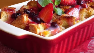 Delicious Strawberry French Toast Casserole Ready to Serve