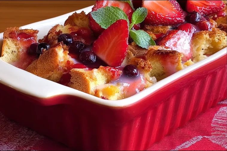 Delicious Strawberry French Toast Casserole Ready to Serve