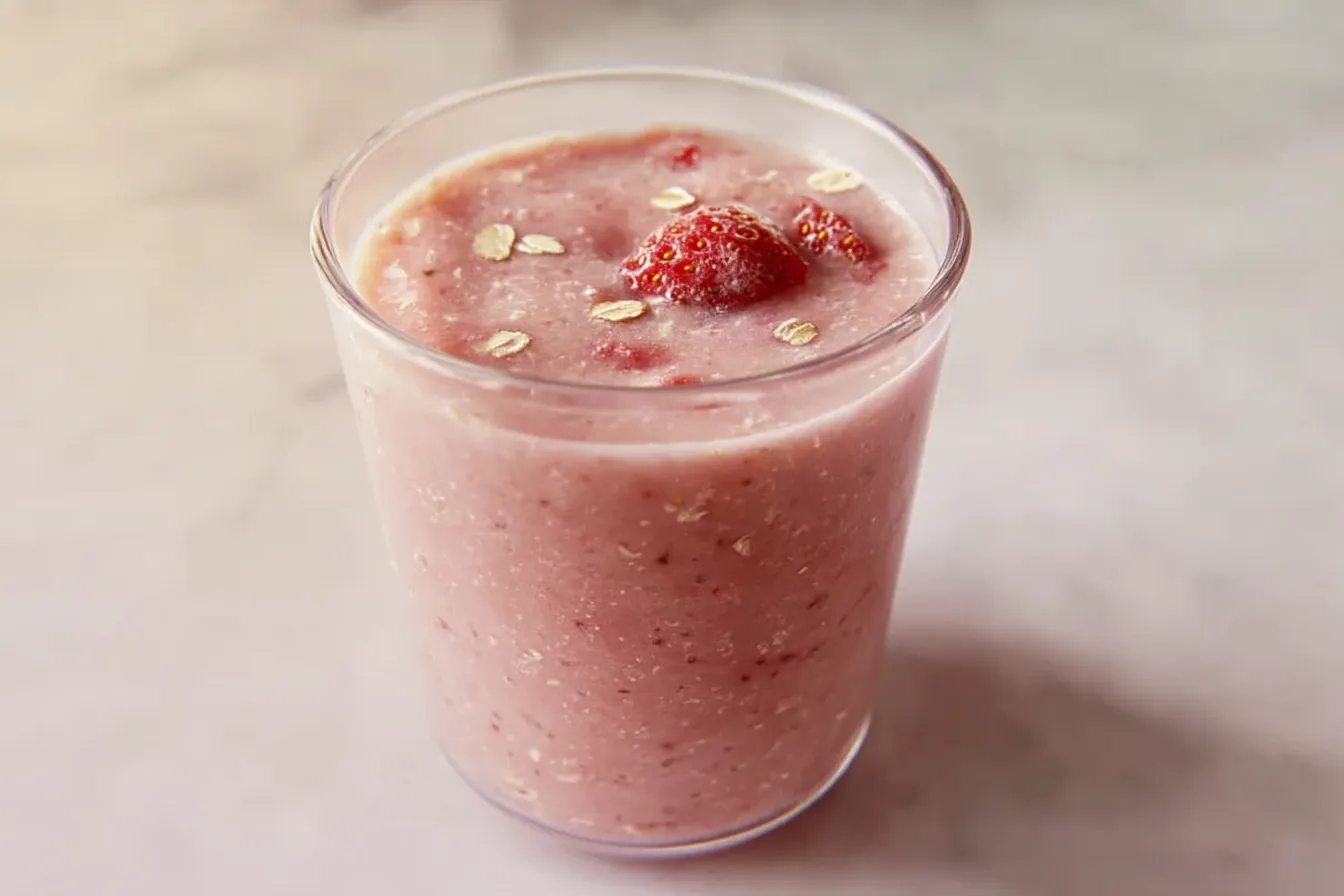 Strawberry Oatmeal Breakfast Smoothie