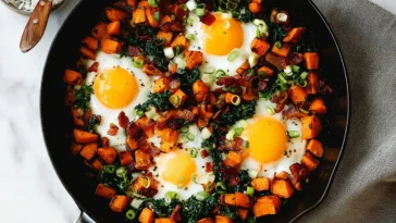 Delicious Sweet Potato Breakfast Hash in a Skillet