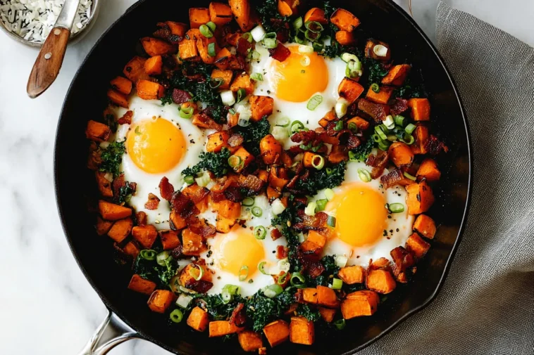 Delicious Sweet Potato Breakfast Hash in a Skillet