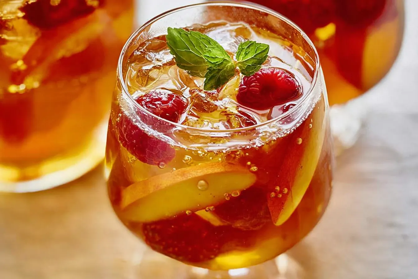 Sweet Tea Sangria with Fresh Fruit