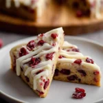 Tasty Starbucks Copycat Cranberry Bliss Bars on a Plate