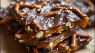 Delicious Salted Caramel Pretzel Bark