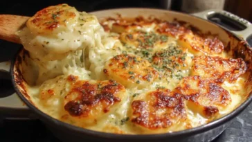 Delicious Scalloped Potatoes with Creamy Cheese Sauce