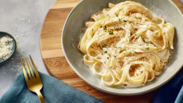 Delicious To Die For Fettuccine Alfredo Close-Up