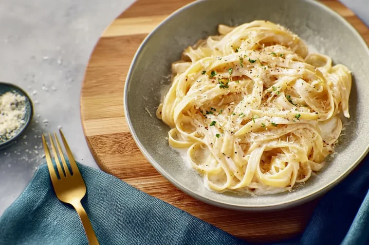 Delicious To Die For Fettuccine Alfredo Close-Up