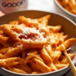 Delicious Vodka Pasta with Fresh Ingredients