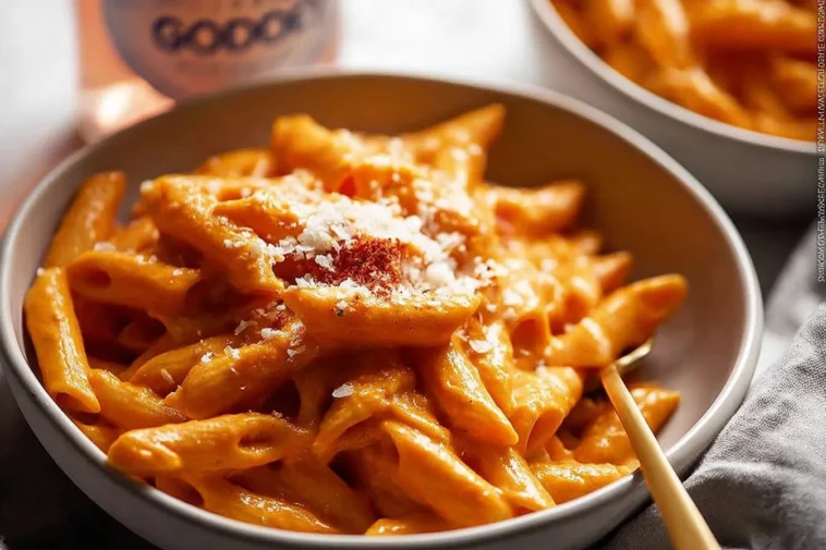 Delicious Vodka Pasta with Fresh Ingredients