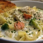 Delicious Bowl of White Chicken Lasagna Soup