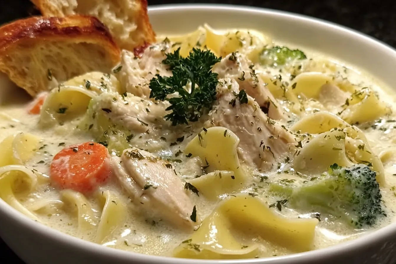 White Chicken Lasagna Soup