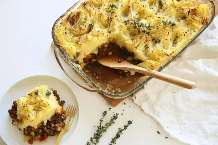 1-Hour Vegan Shepherd’s Pie Ready to Serve