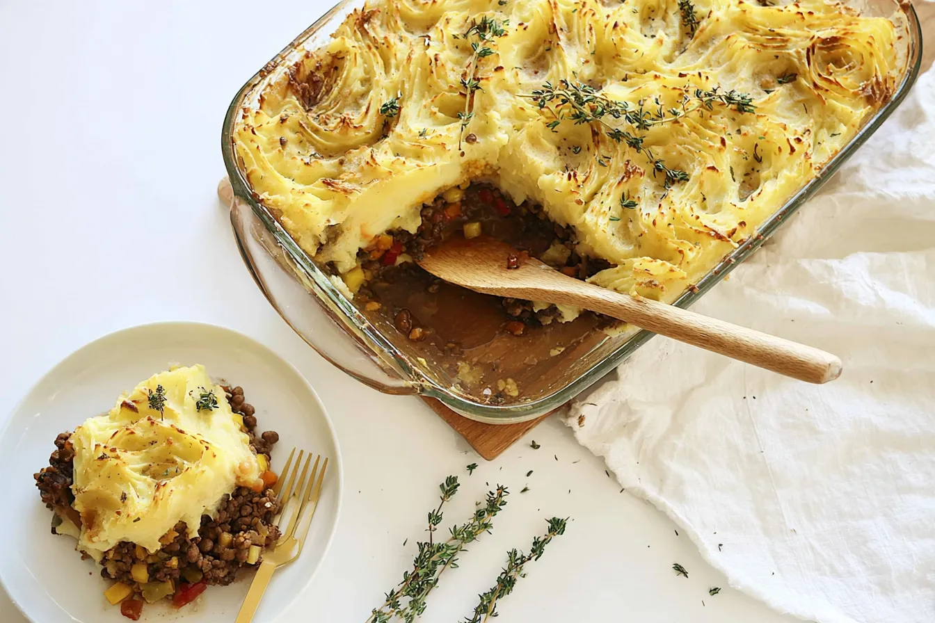 1-Hour Vegan Shepherd’s Pie: Quick & Comforting Delight 3 1-Hour Vegan Shepherd’s Pie Ready to Serve
