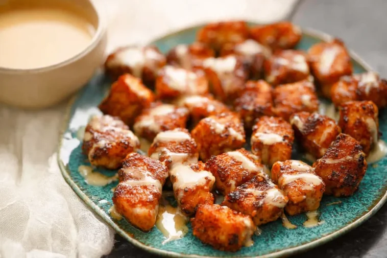 15-Minute Bang Bang Salmon Bites Plated