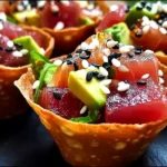 Mouthwatering Ahi Tuna Poke Cups Ready to Serve