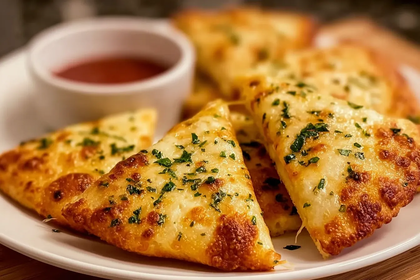 Air Fryer Cheesy Tortilla Garlic Bread