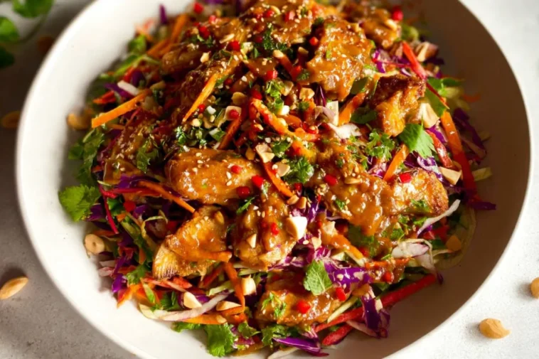 Delicious Asian Chicken Crunch Salad Ready to Serve