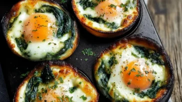 Baked Egg Cups with Spinach for a Healthy Breakfast