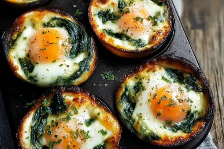 Baked Egg Cups with Spinach for a Healthy Breakfast