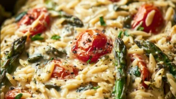 Baked Feta Orzo Dish Ready to Serve