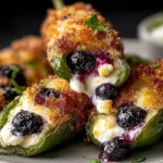 Delicious Blueberry Brie Jalapeño Poppers Ready to Serve