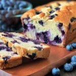Blueberry Cream Cheese Bread Freshly Baked