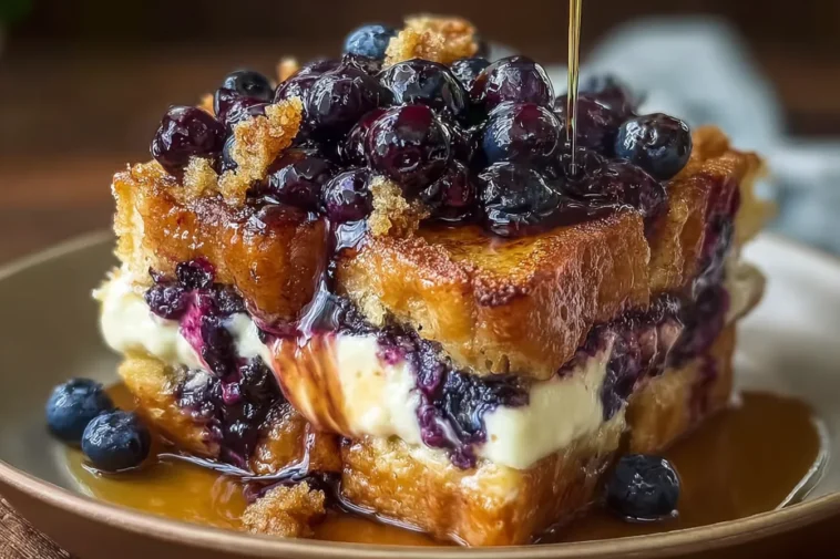 Delicious Blueberry Cream Cheese French Toast