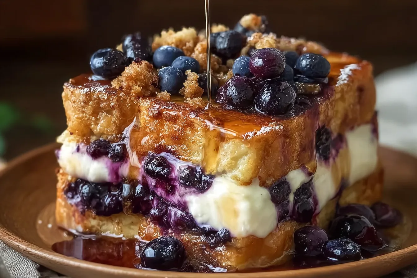 Blueberry Cream Cheese French Toast