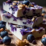 Blueberry Frozen Cottage Cheese Bark Deliciously Served