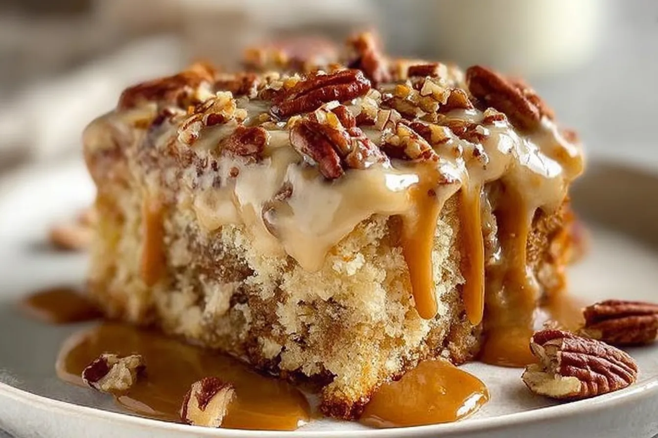 Butter Pecan Praline Poke Cake – Easy Southern Dessert Recipe