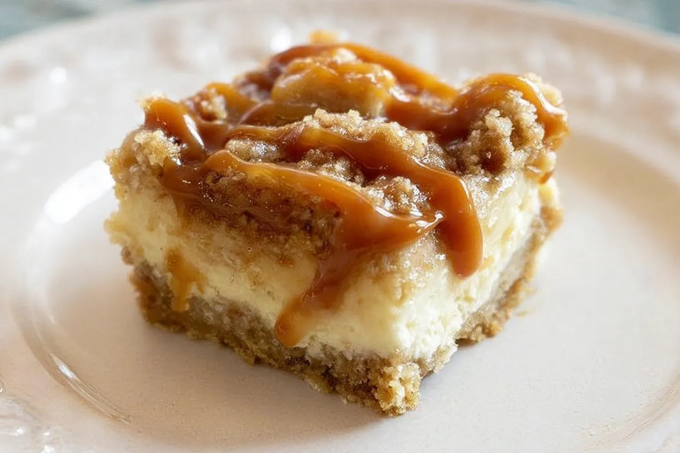 Caramel Apple Cheesecake Bars Recipe