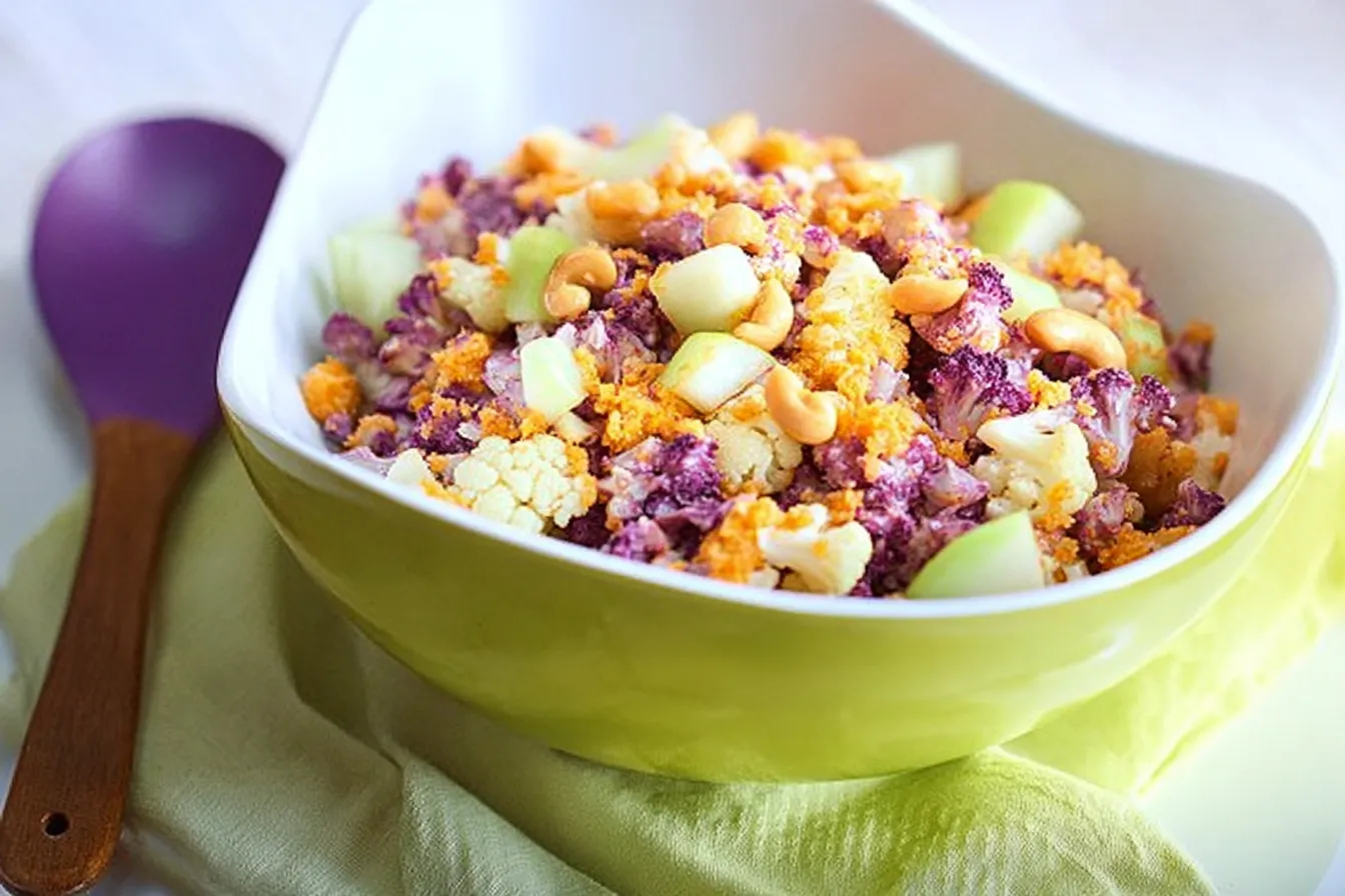 Cauliflower Cashew Confetti Salad