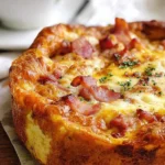 Cheese & Bacon Strata Cake – Breakfast Casserole
