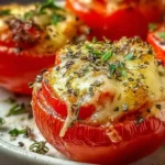 Cheesy Baked Stuffed Tomatoes Fresh Out of the Oven