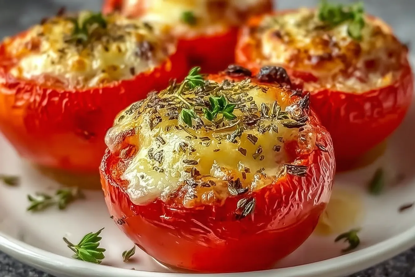 Cheesy Baked Stuffed Tomatoes