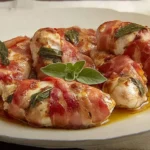 Sizzling Chicken Saltimbocca Served with Sage & Prosciutto