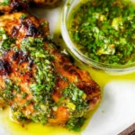 Delicious Chimichurri Chicken Thighs Served with Fresh Herbs