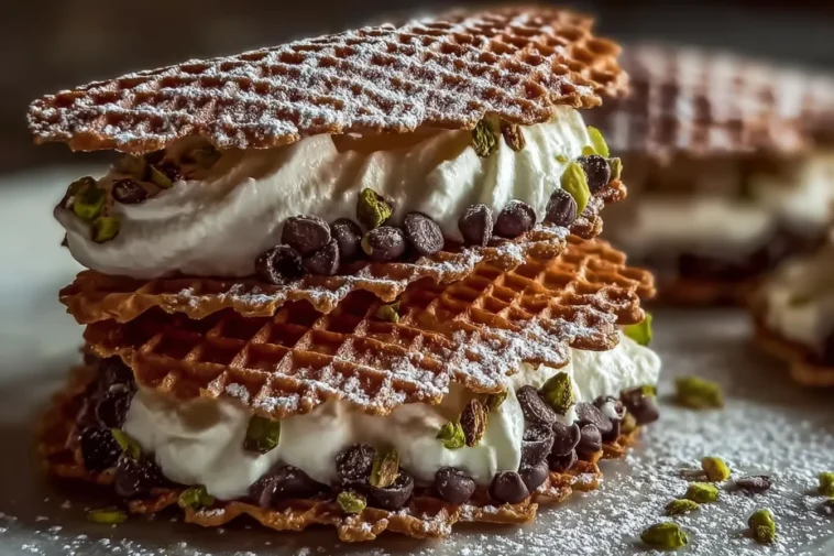 Chocolate Cannoli Pizzelle Sandwiches Ready to Delight