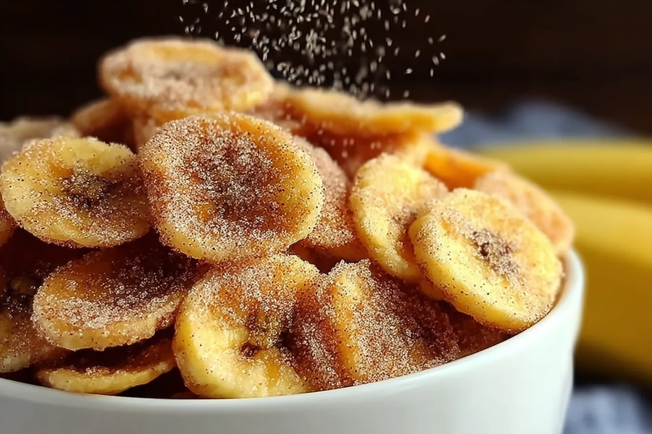 Cinnamon-Sugar Air Fryer Banana Chips