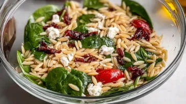 Classic Balsamic Orzo Salad in a Bowl