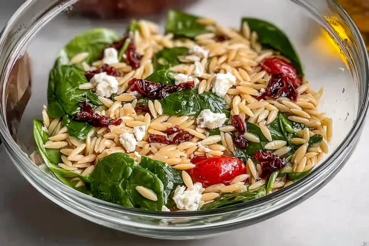 Classic Balsamic Orzo Salad in a Bowl