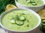 Chilled Cold Cucumber Soup Bowl